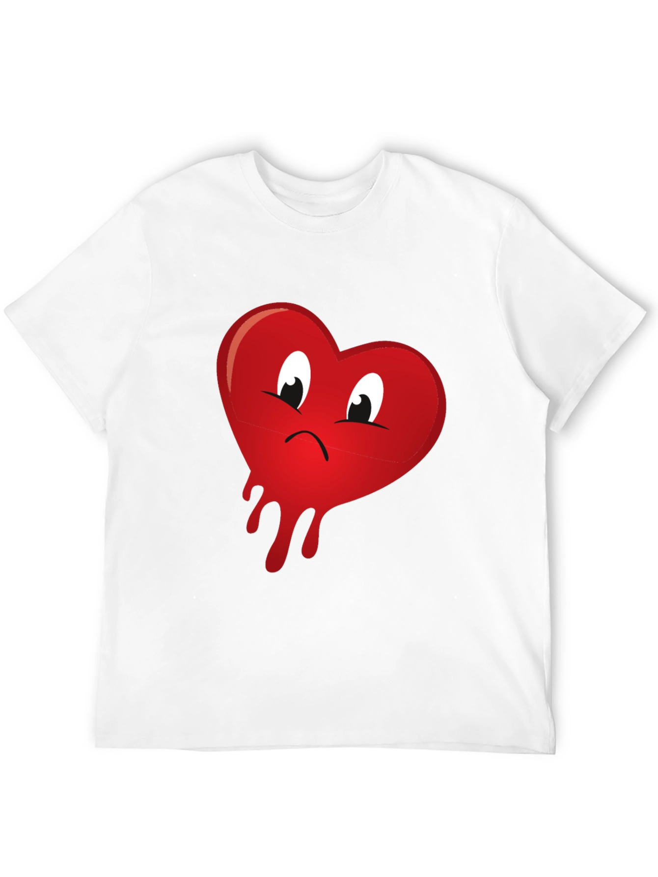 Sad Heart Drip Graphic T-Shirt - Unisex Black Tee