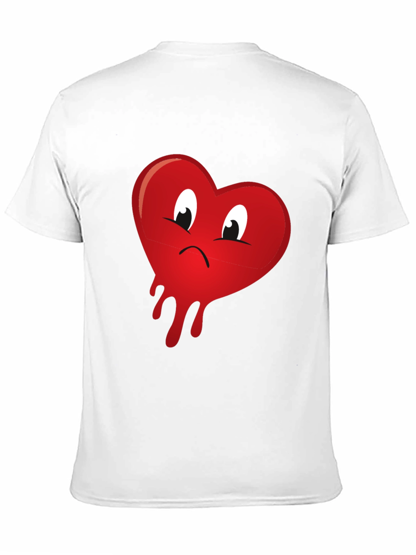 Sad Heart Drip Graphic T-Shirt - Unisex Black Tee