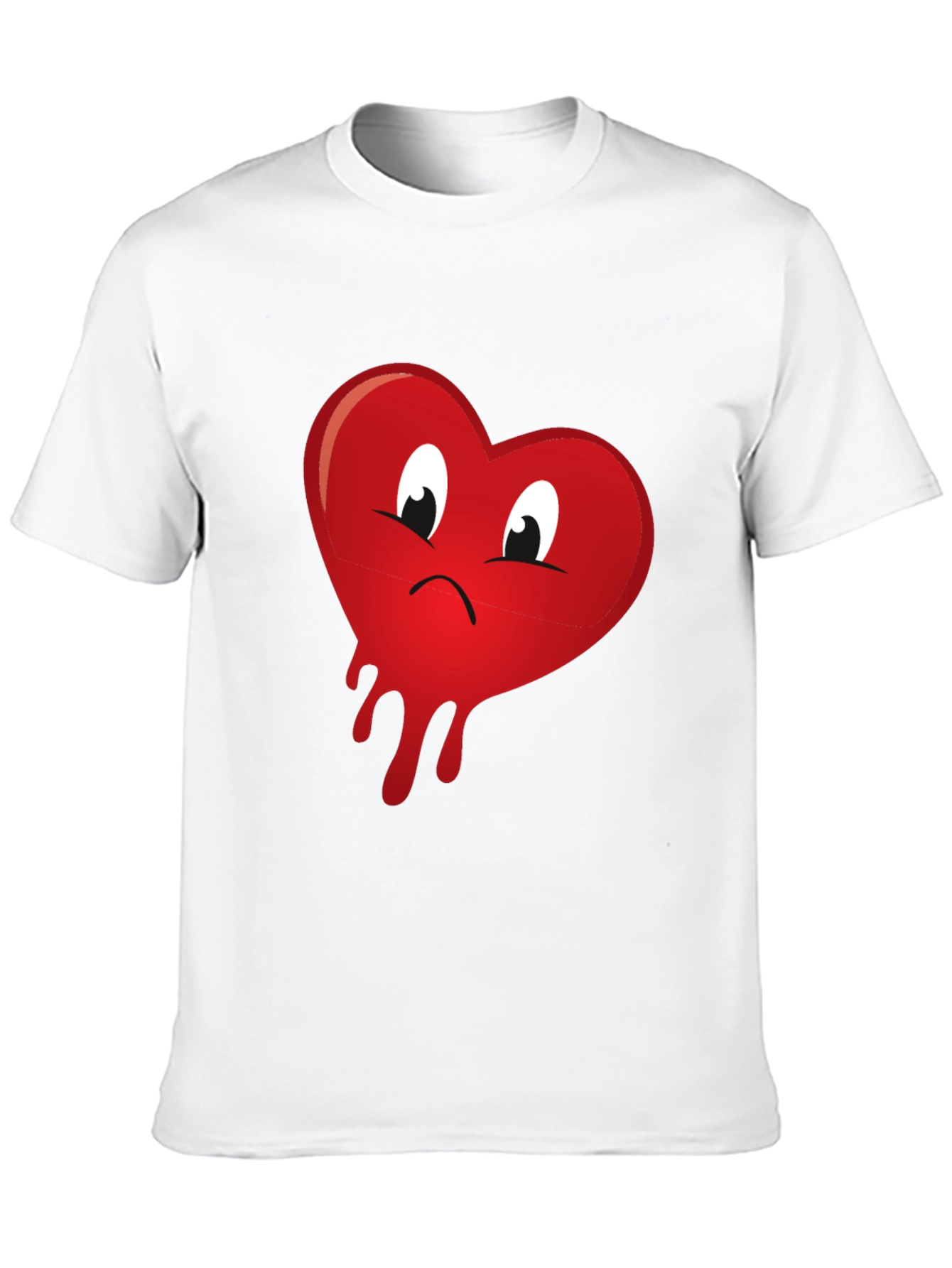 Sad Heart Drip Graphic T-Shirt - Unisex Black Tee
