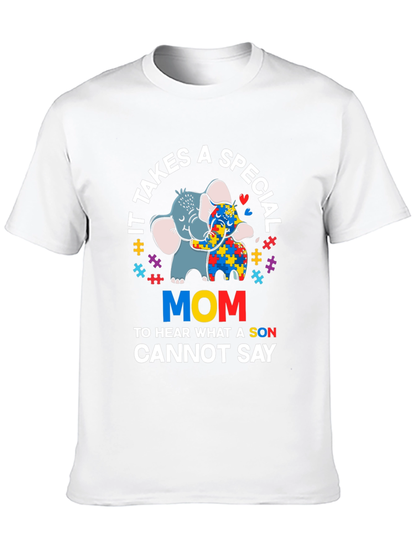 Autism Awareness Elephant Mom T-Shirt