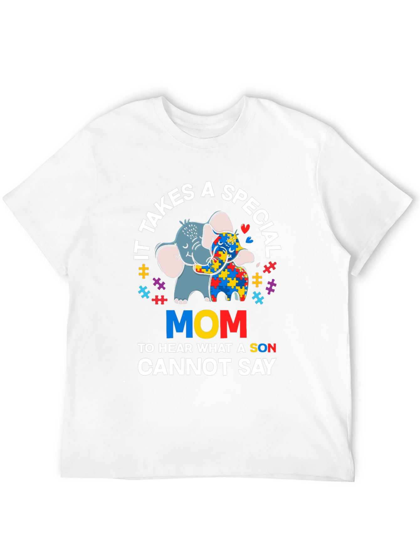 Autism Awareness Elephant Mom T-Shirt