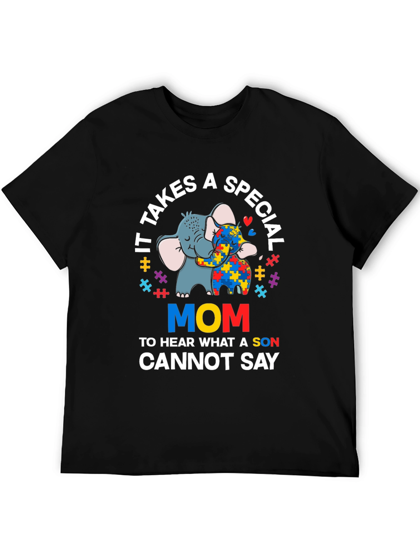 Autism Awareness Elephant Mom T-Shirt