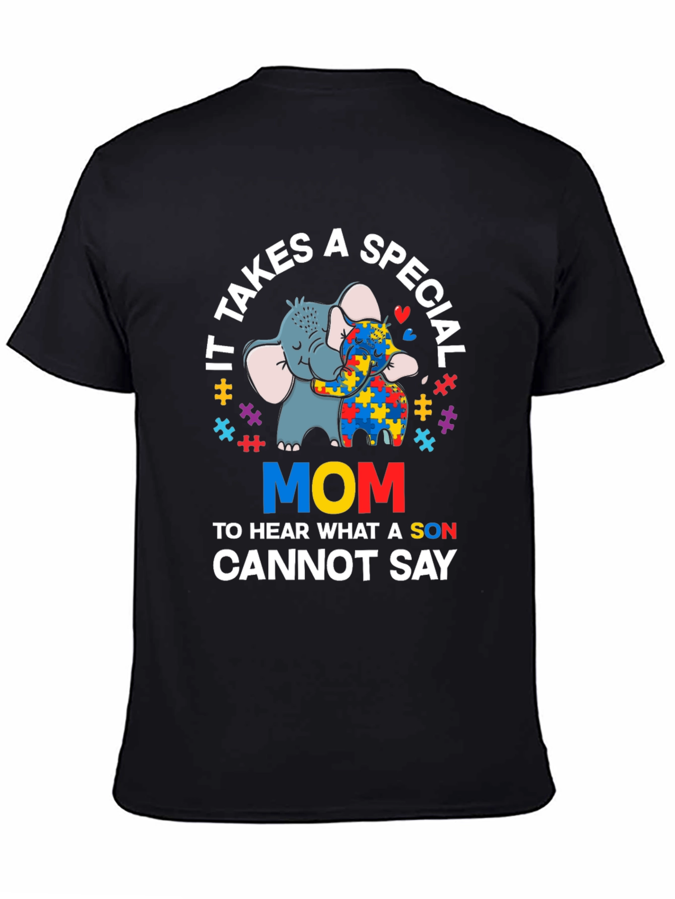 Autism Awareness Elephant Mom T-Shirt
