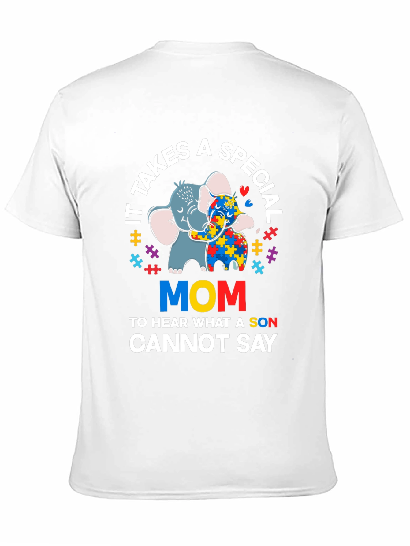 Autism Awareness Elephant Mom T-Shirt