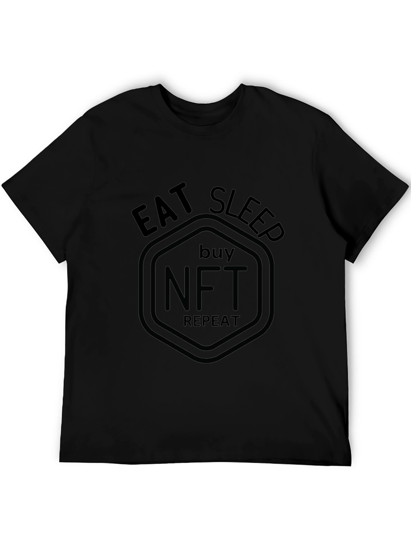 Eat Sleep Buy NFT Repeat - Black T-Shirt