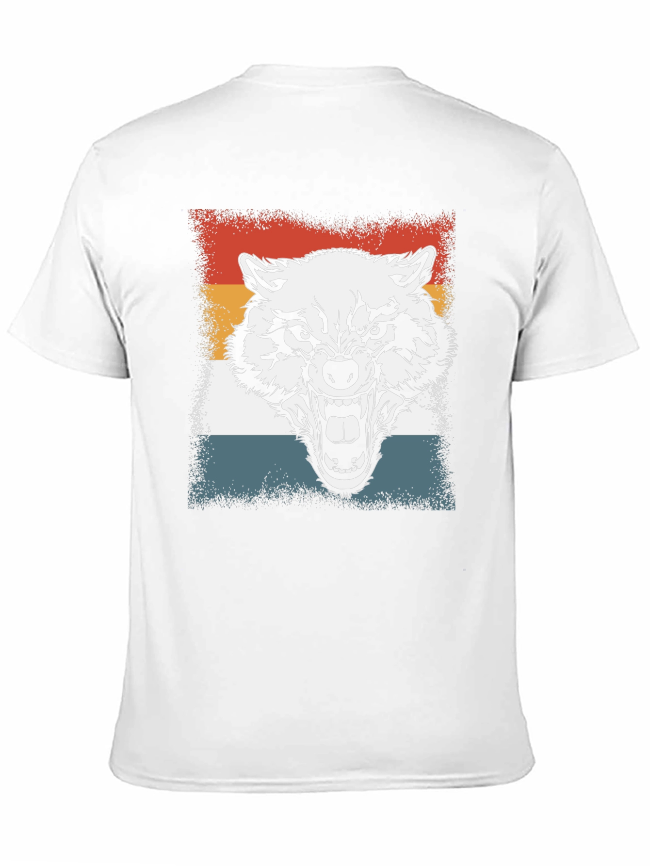 Retro Wolf Graphic T-Shirt - Bold Animal Tee