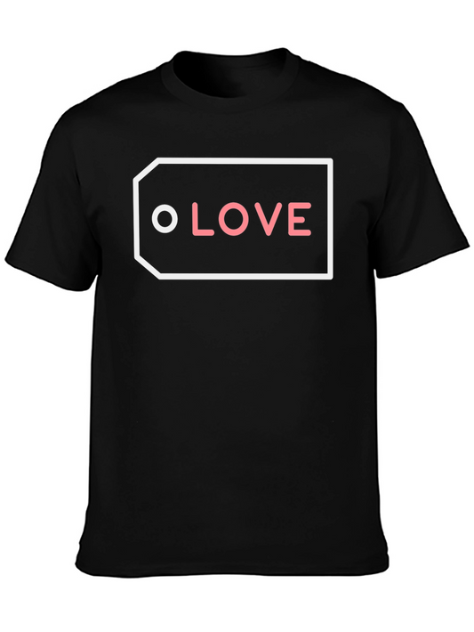 Love Tag Graphic T-Shirt - Stylish Black Tee