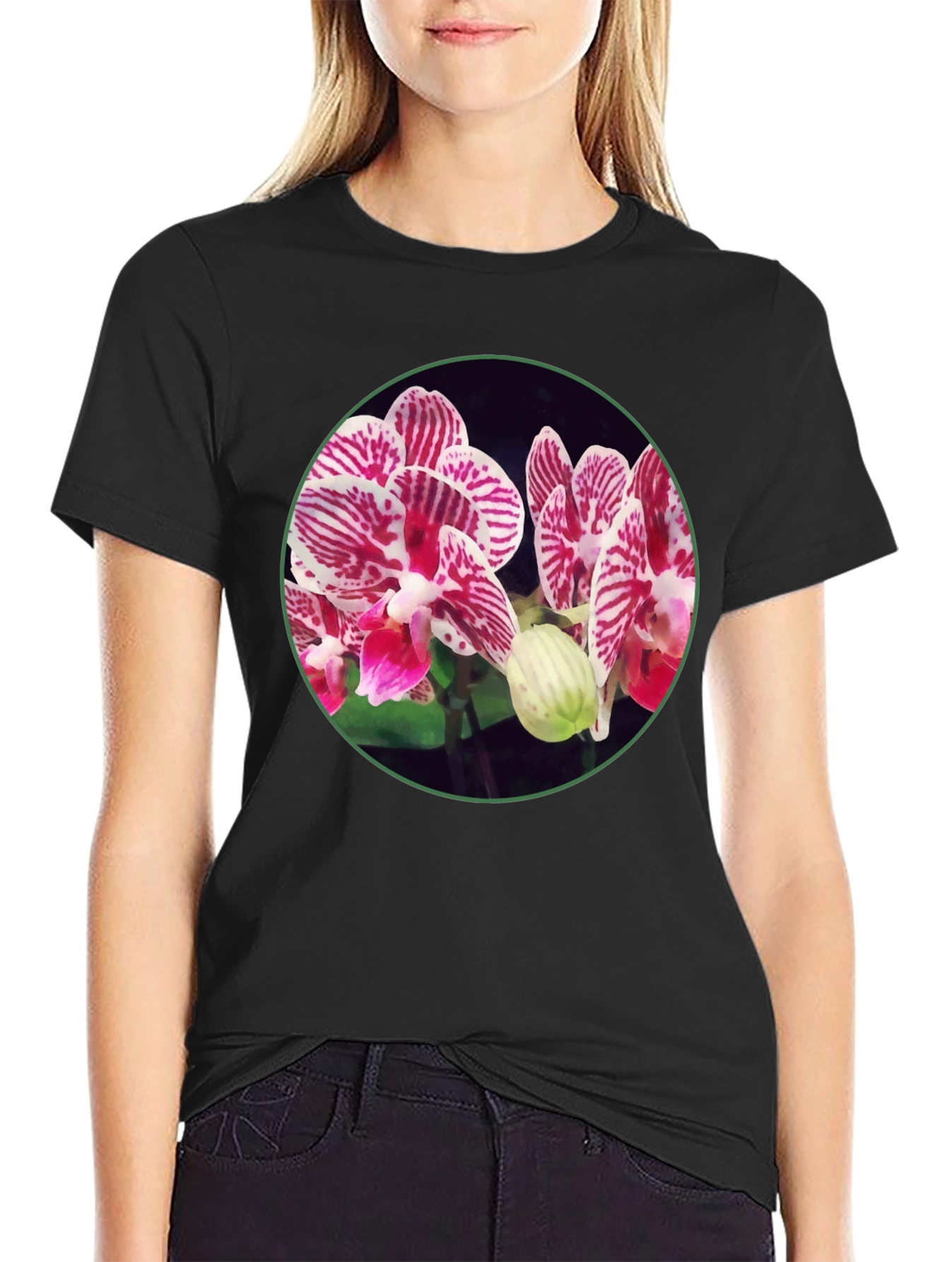 Orchid Flower Graphic T-Shirt