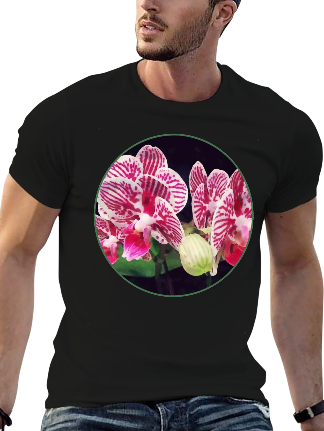 Orchid Flower Graphic T-Shirt