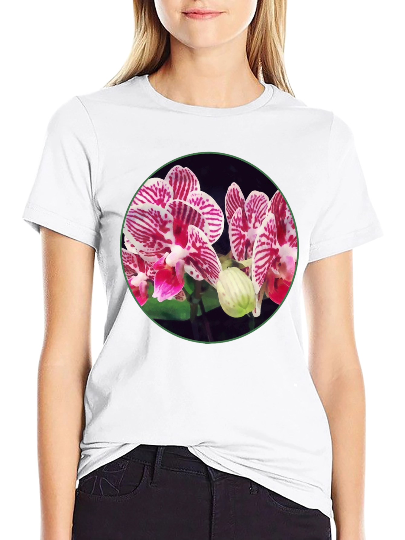Orchid Flower Graphic T-Shirt