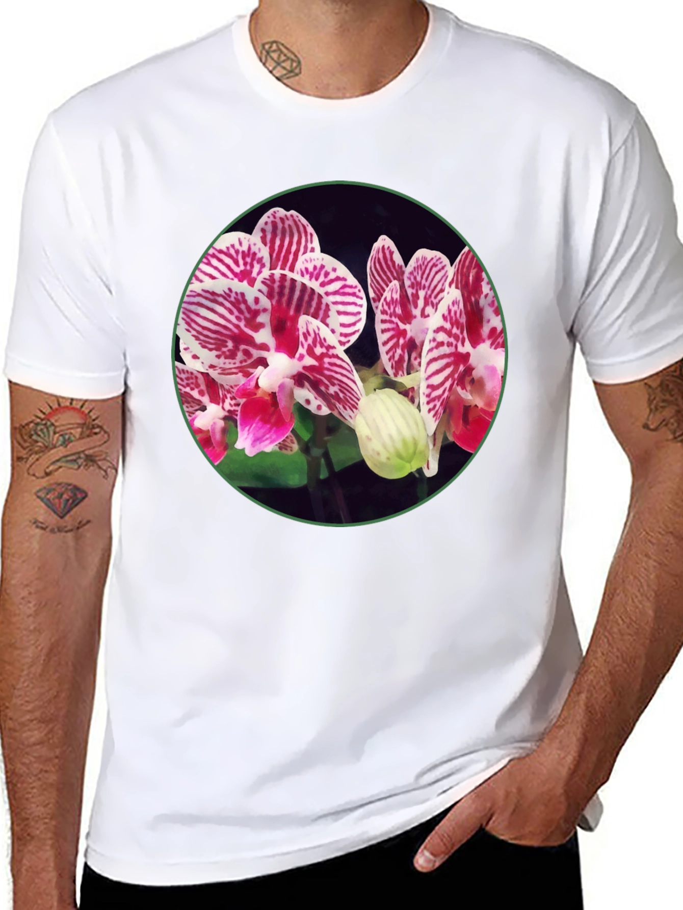 Orchid Flower Graphic T-Shirt