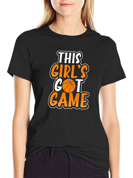 Girls Got Game Basketball Graphic T-Shirt