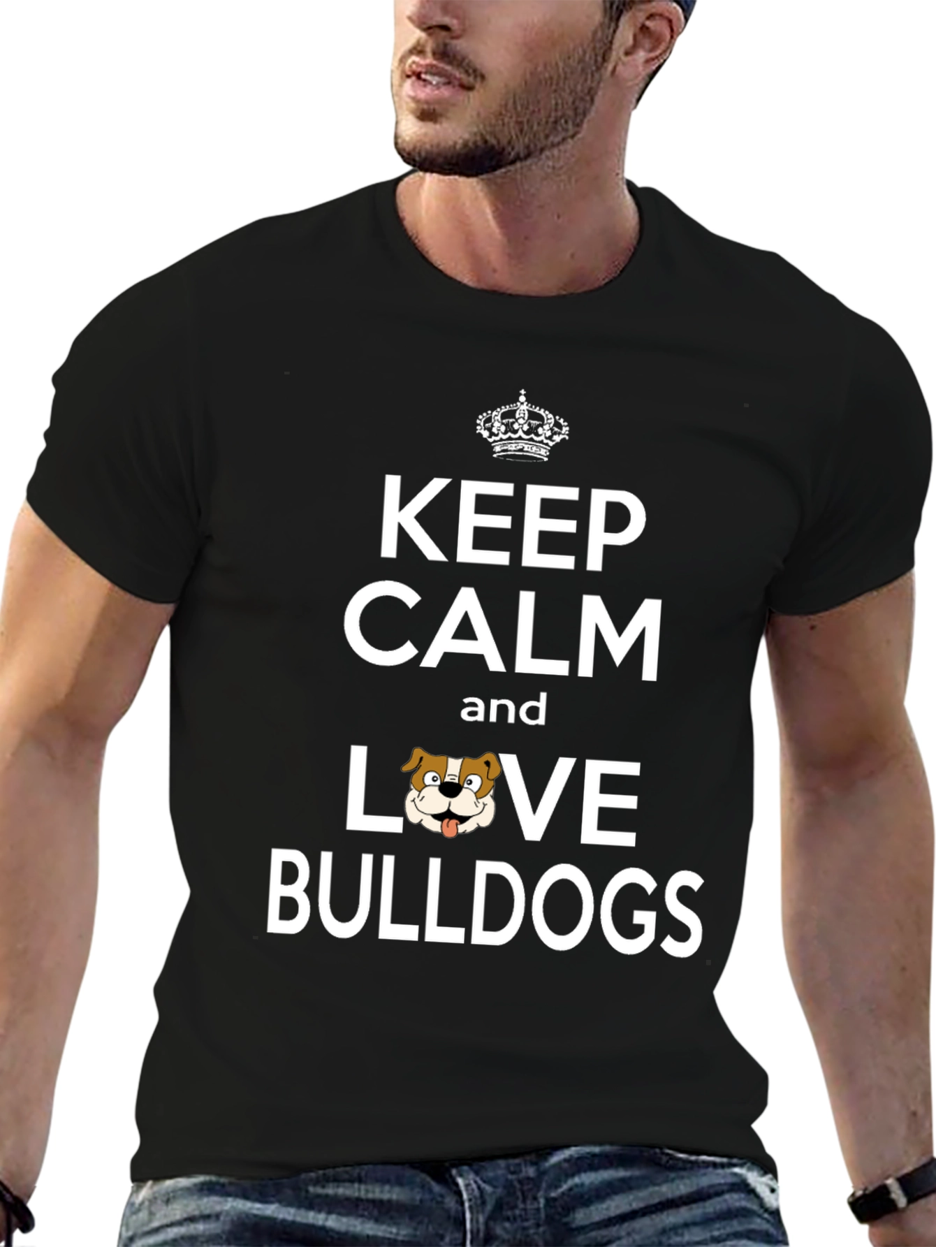 Keep Calm Love Bulldogs Graphic Tee