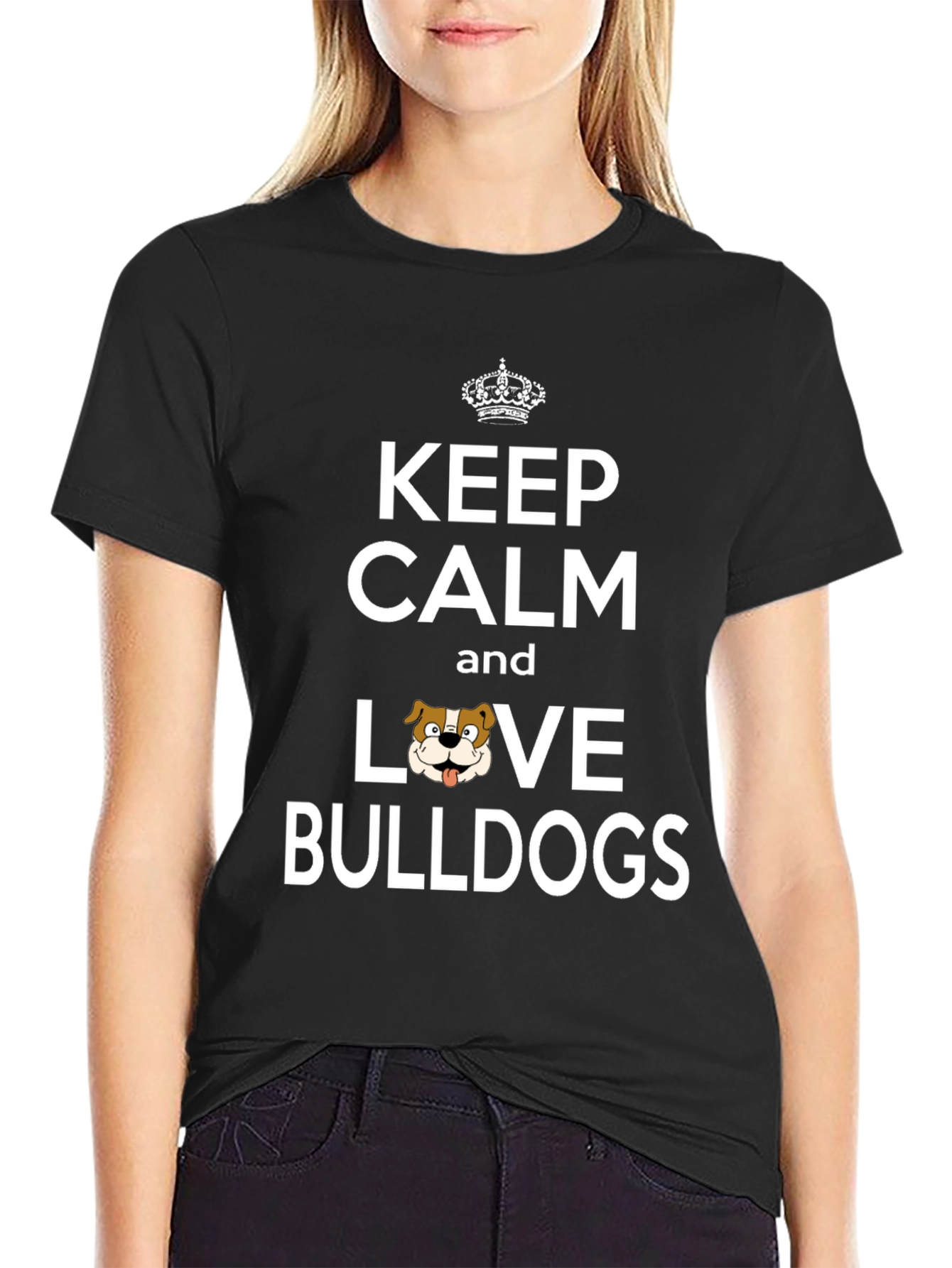 Keep Calm Love Bulldogs Graphic Tee