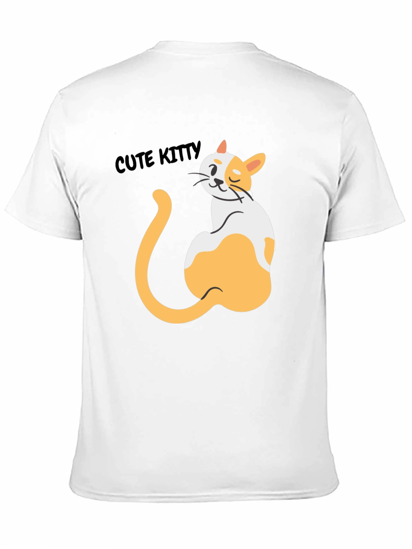 Cute Kitty Graphic Black T-Shirt