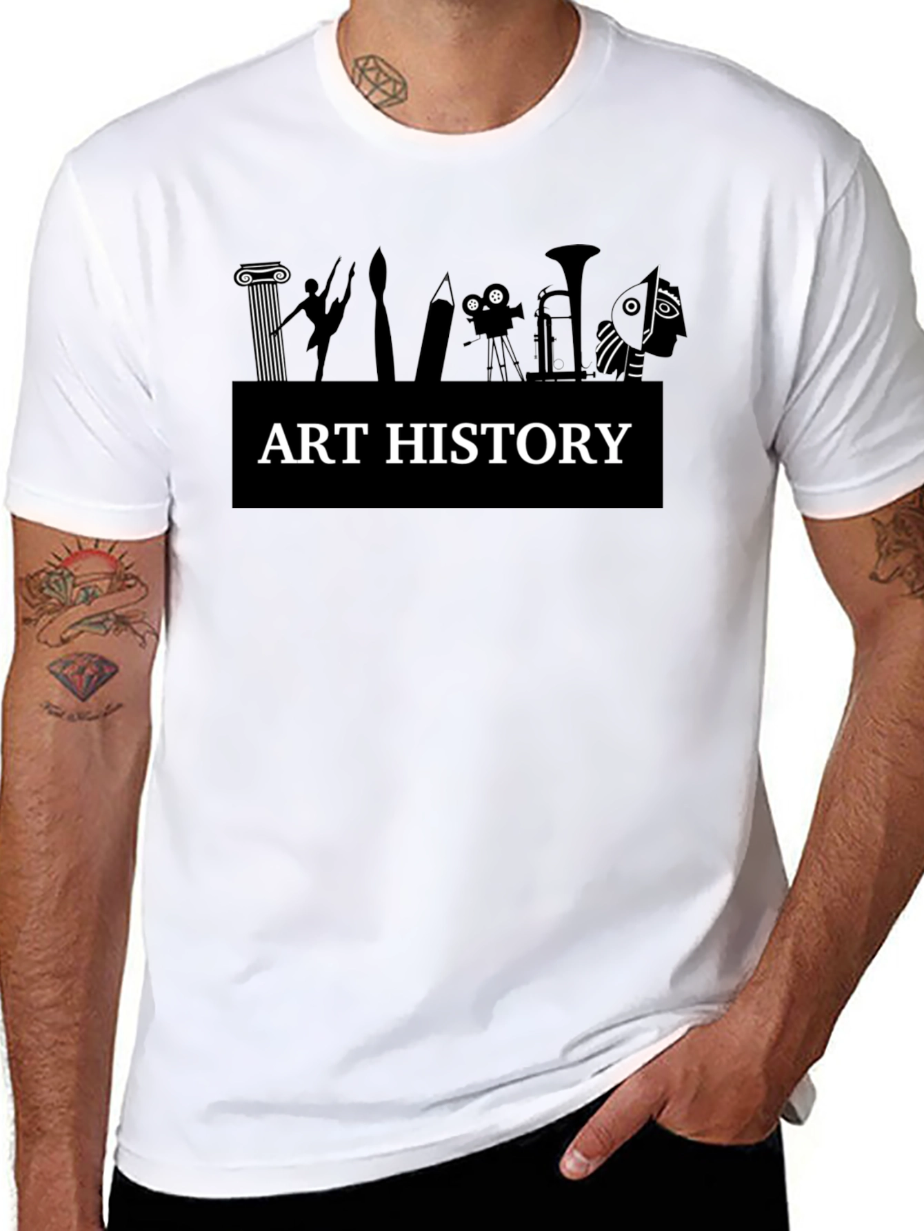 Art History Black T-Shirt