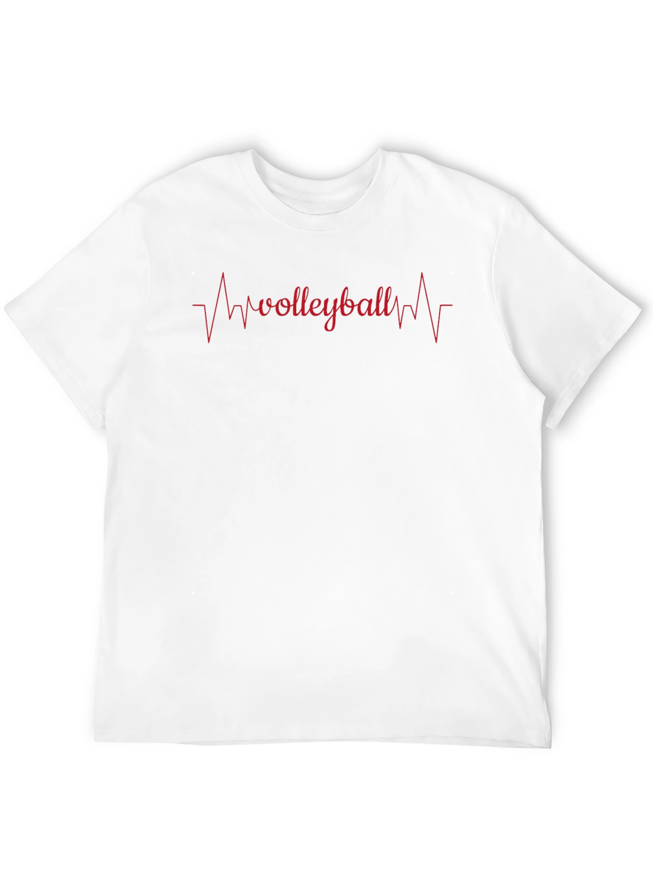 Volleyball Heartbeat Graphic Tee - Black