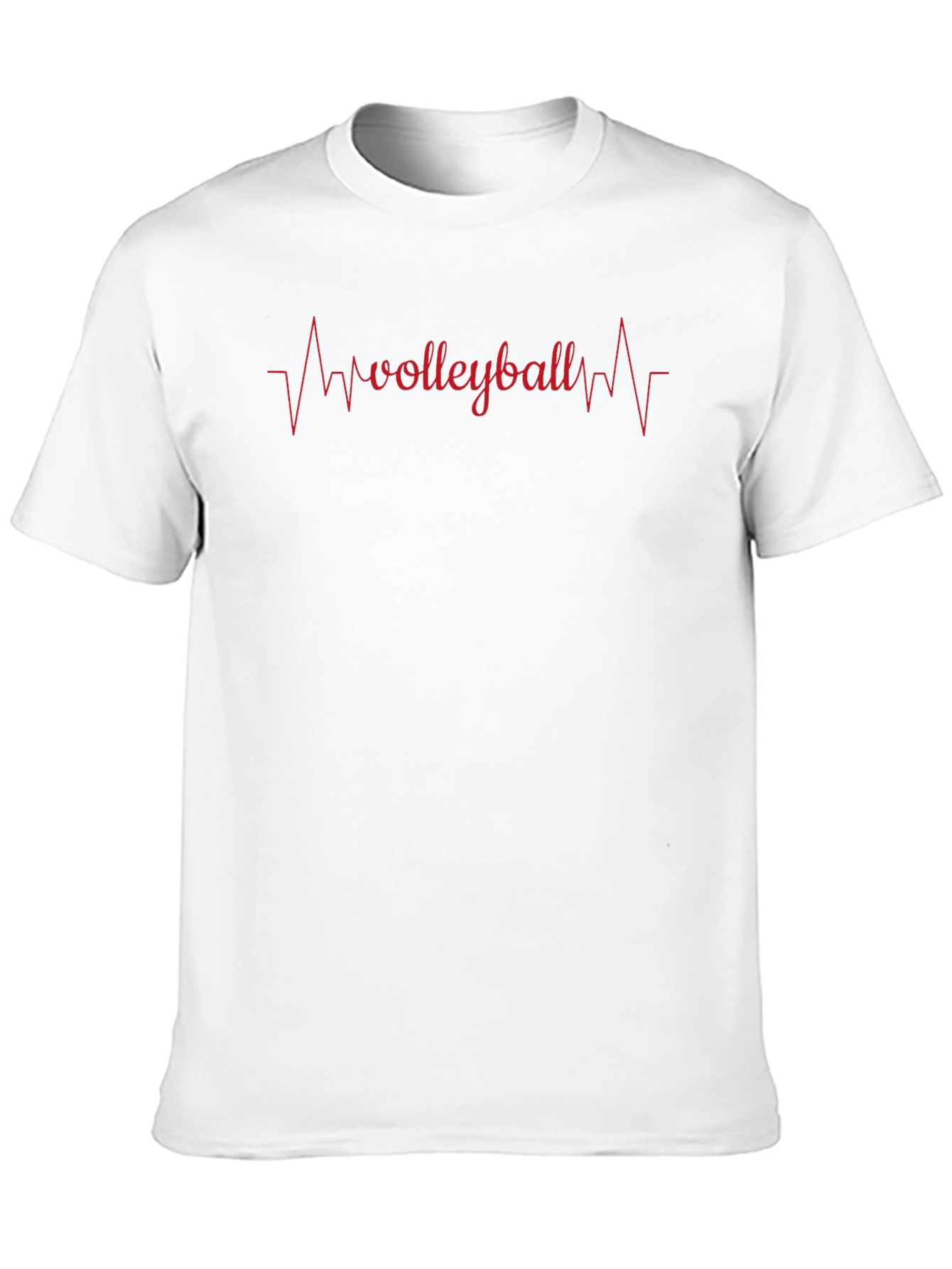 Volleyball Heartbeat Graphic Tee - Black