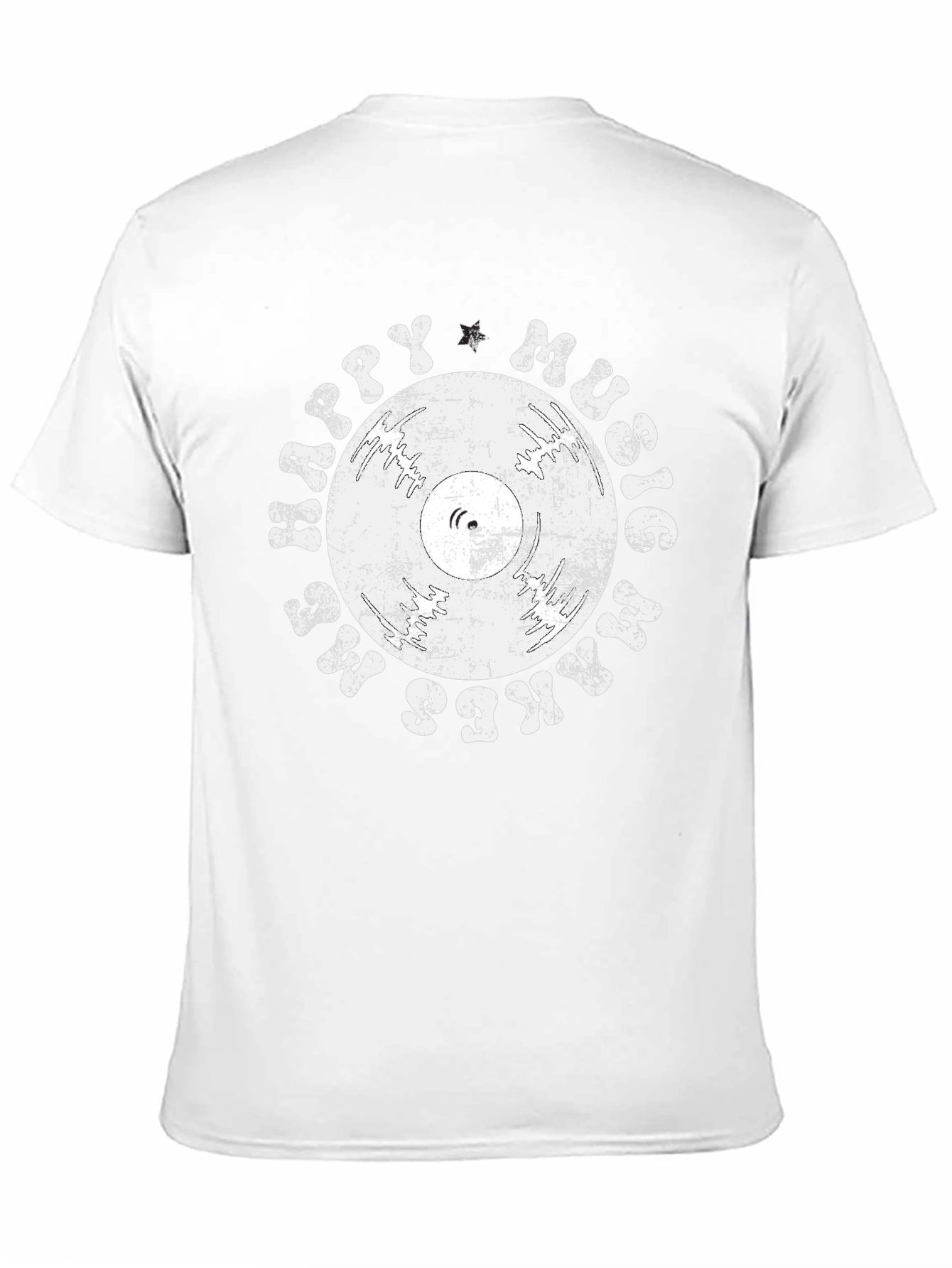 Retro Vinyl Music T-Shirt: Happy Music Makes Me Happy!