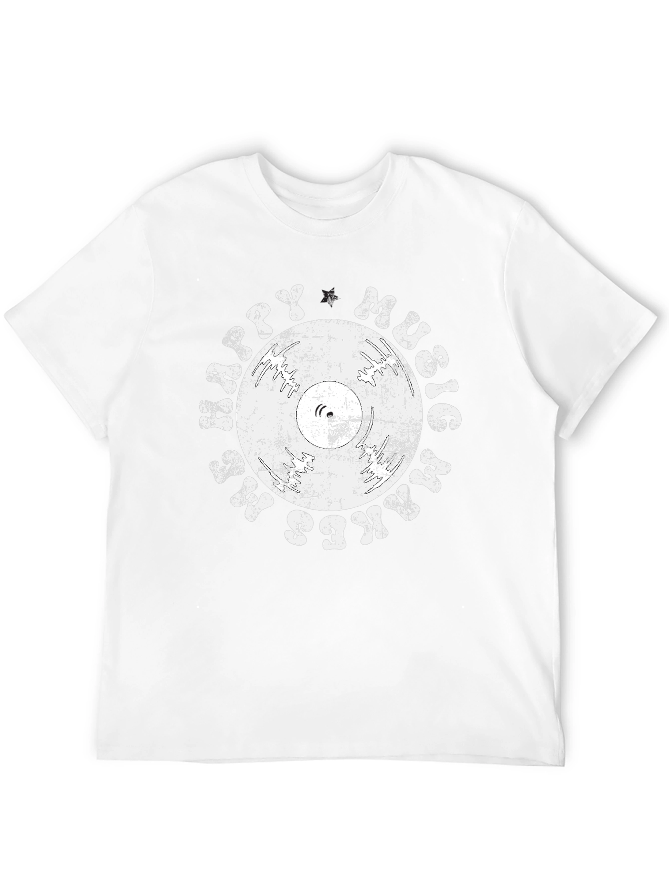 Retro Vinyl Music T-Shirt: Happy Music Makes Me Happy!