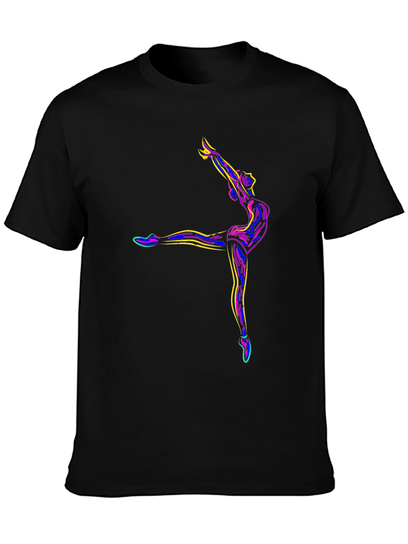 Ballet Dancer Graphic Black T-Shirt
