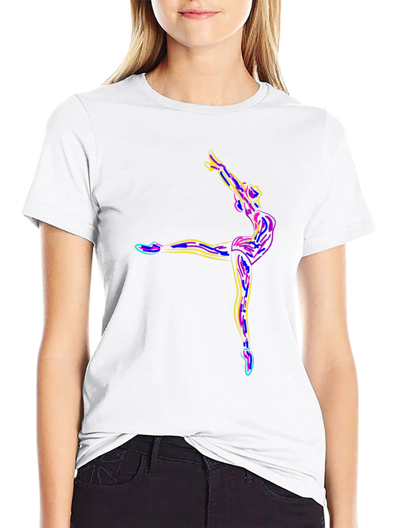 Ballet Dancer Graphic Black T-Shirt
