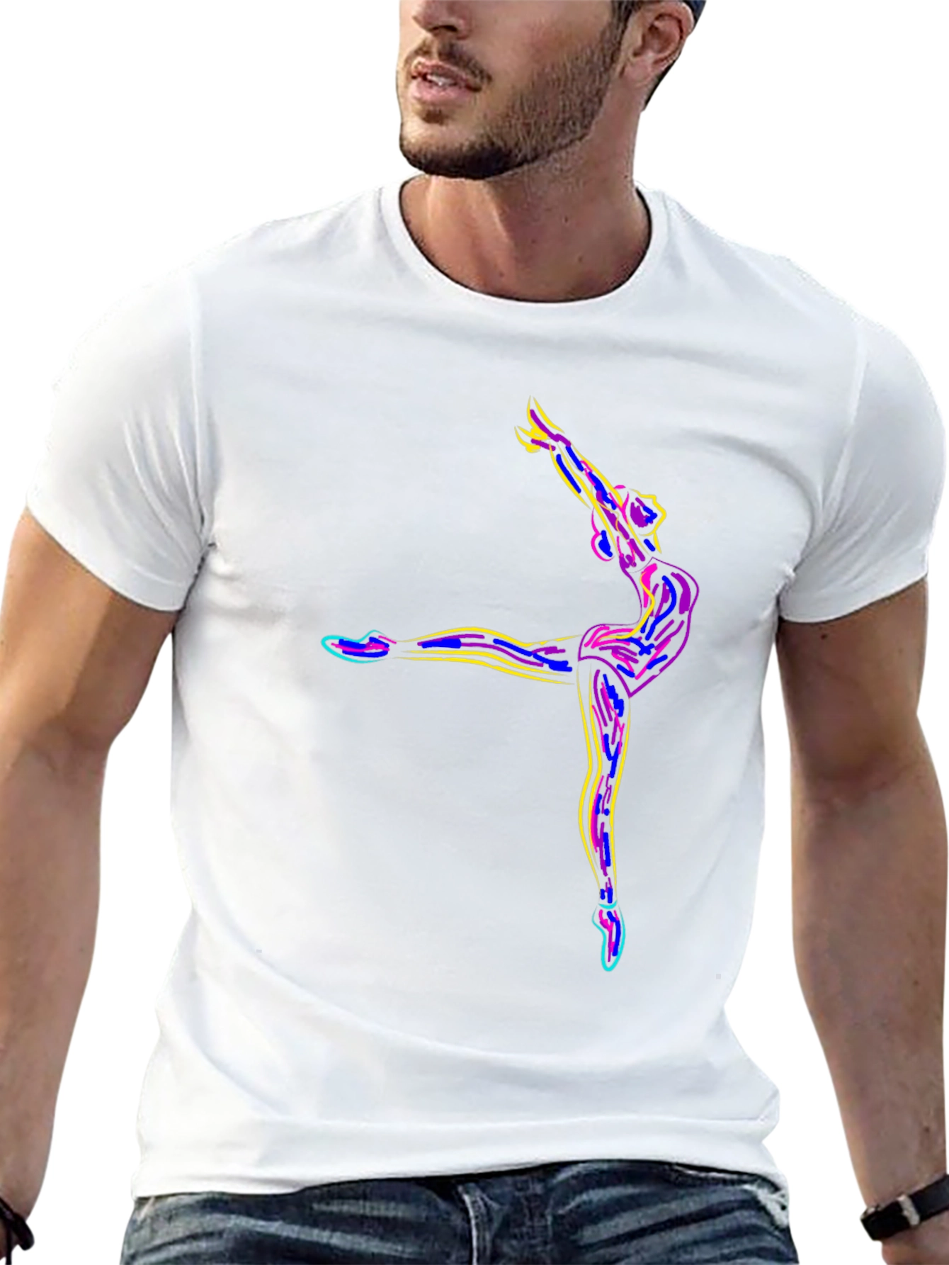 Ballet Dancer Graphic Black T-Shirt