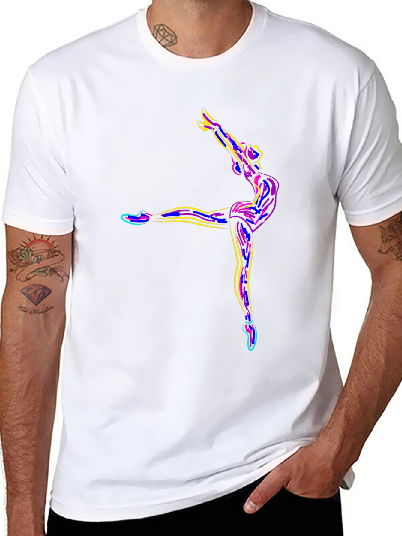Ballet Dancer Graphic Black T-Shirt