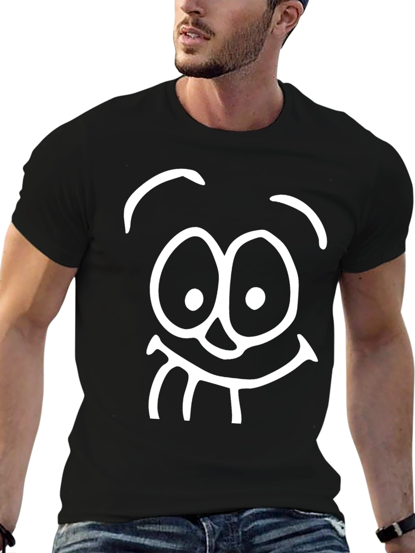 Funny Face Black T-Shirt - Express Yourself!