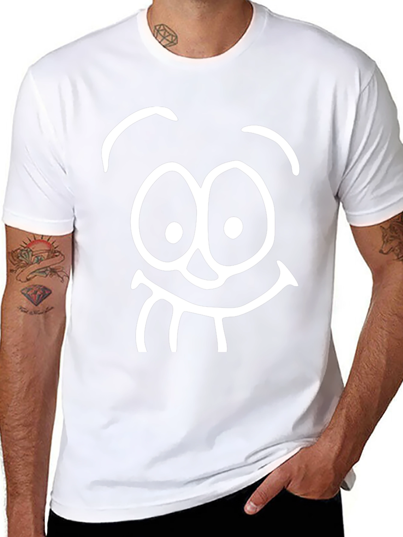 Funny Face Black T-Shirt - Express Yourself!