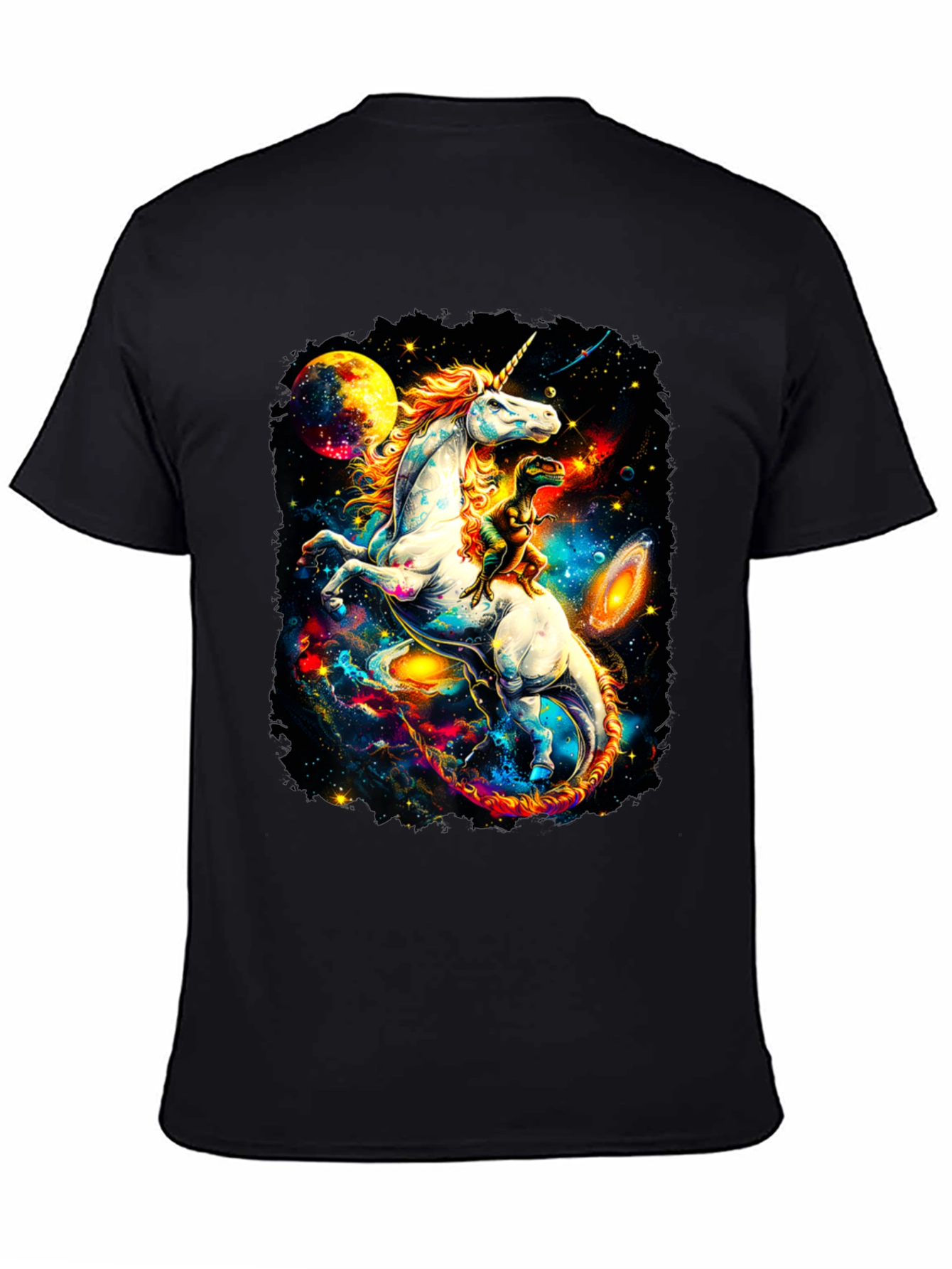 Unicorn and Dinosaur Galaxy T-Shirt