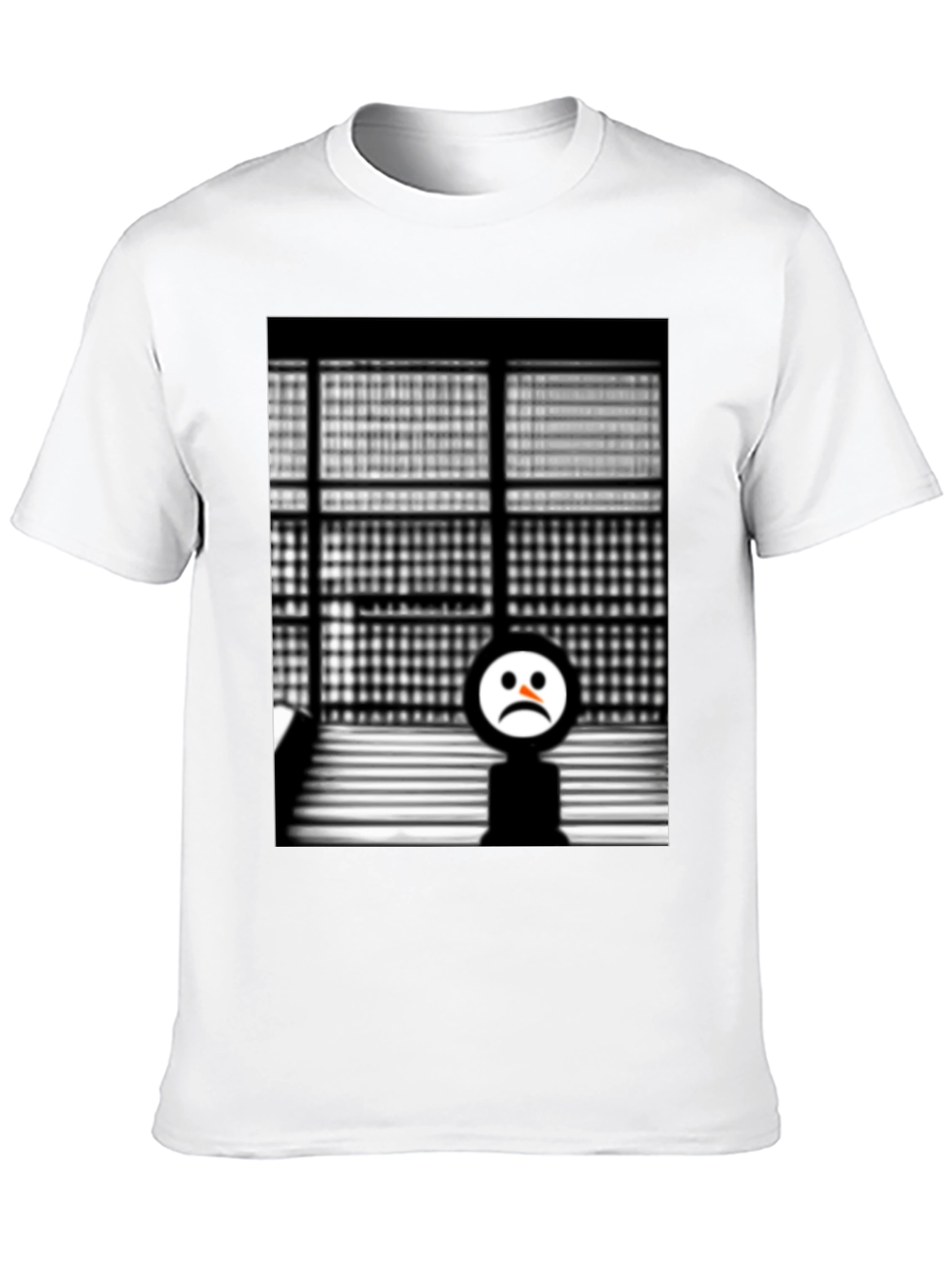 Sad Face Graphic Tee - Black Unisex T-Shirt