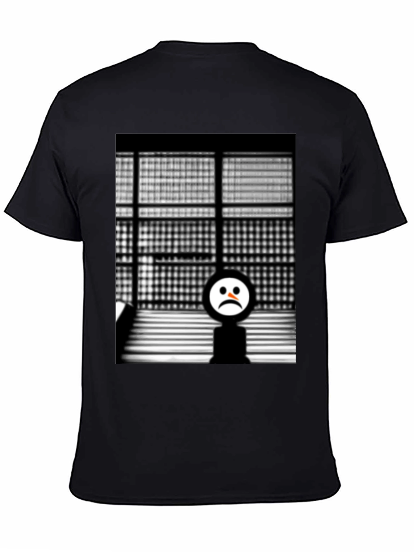 Sad Face Graphic Tee - Black Unisex T-Shirt