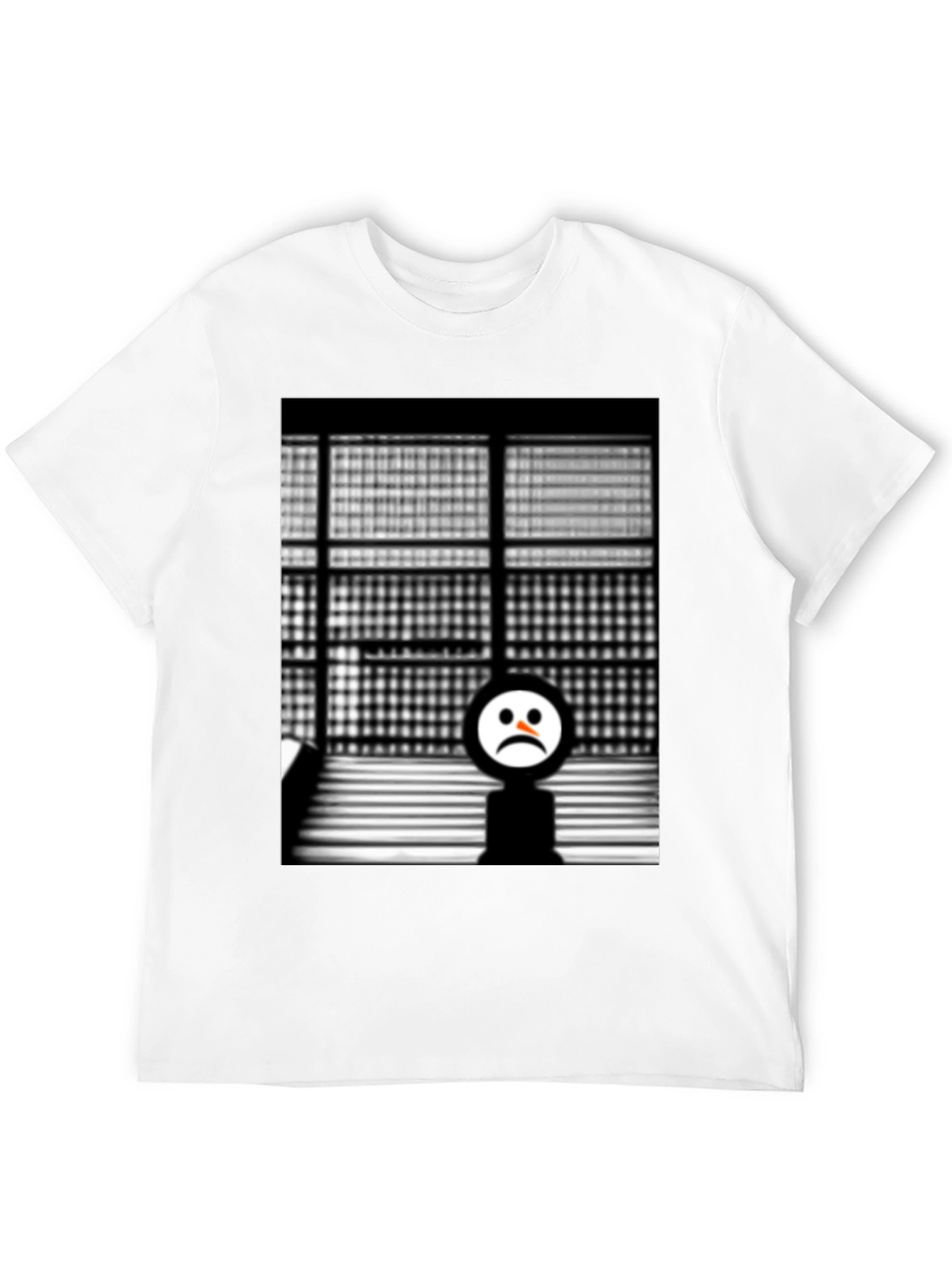 Sad Face Graphic Tee - Black Unisex T-Shirt