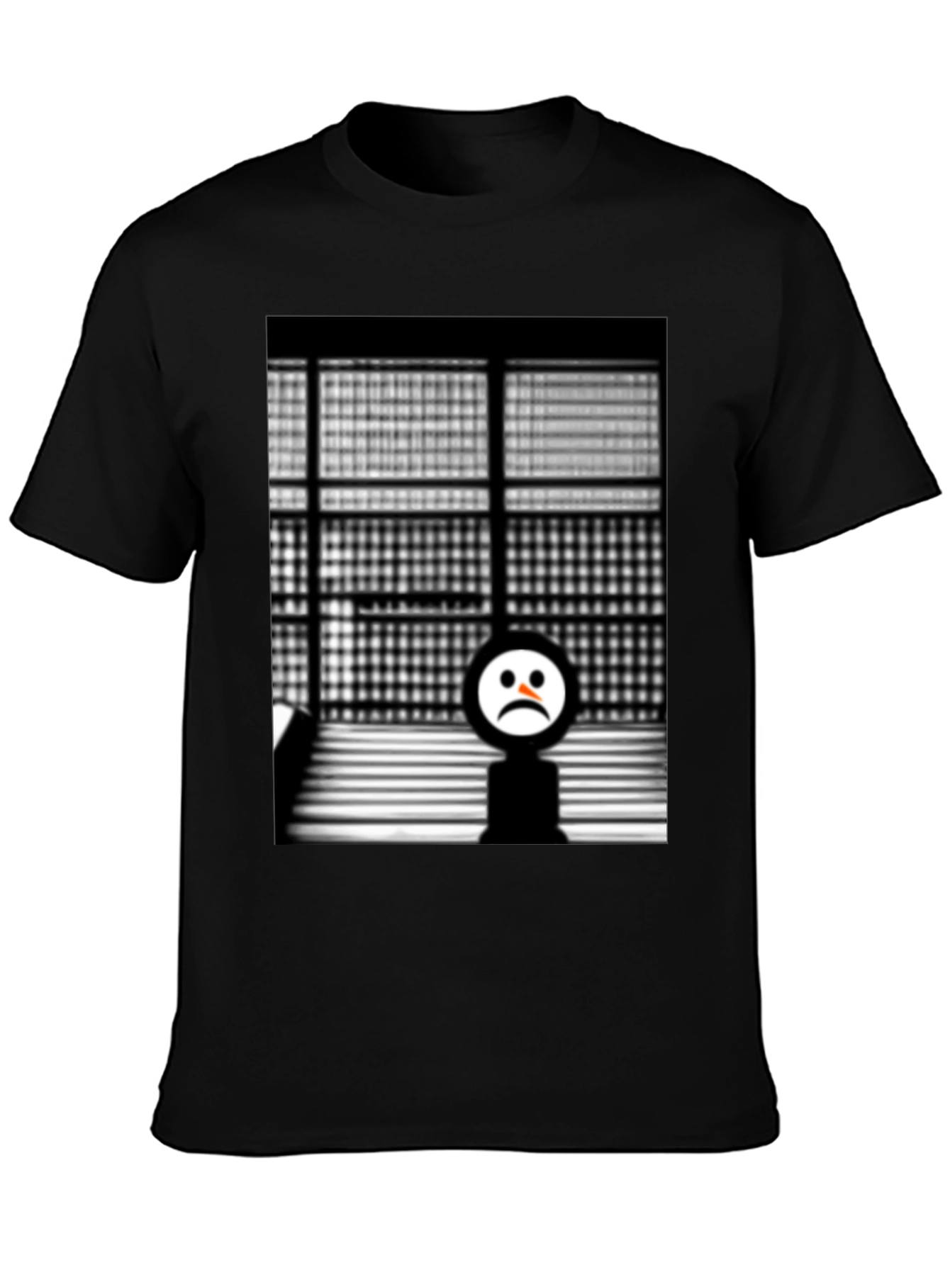 Sad Face Graphic Tee - Black Unisex T-Shirt