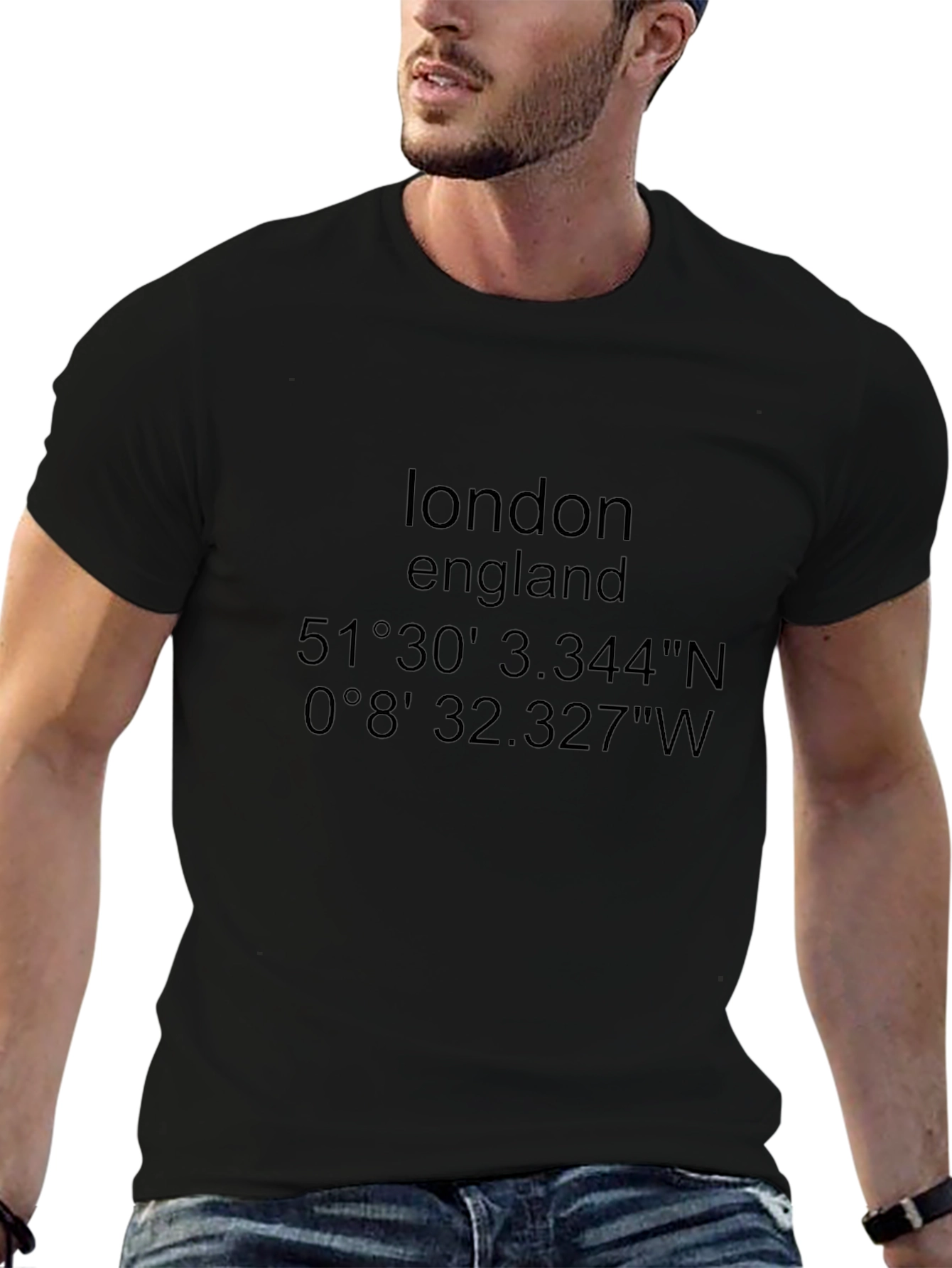 London England Coordinates Graphic T-Shirt