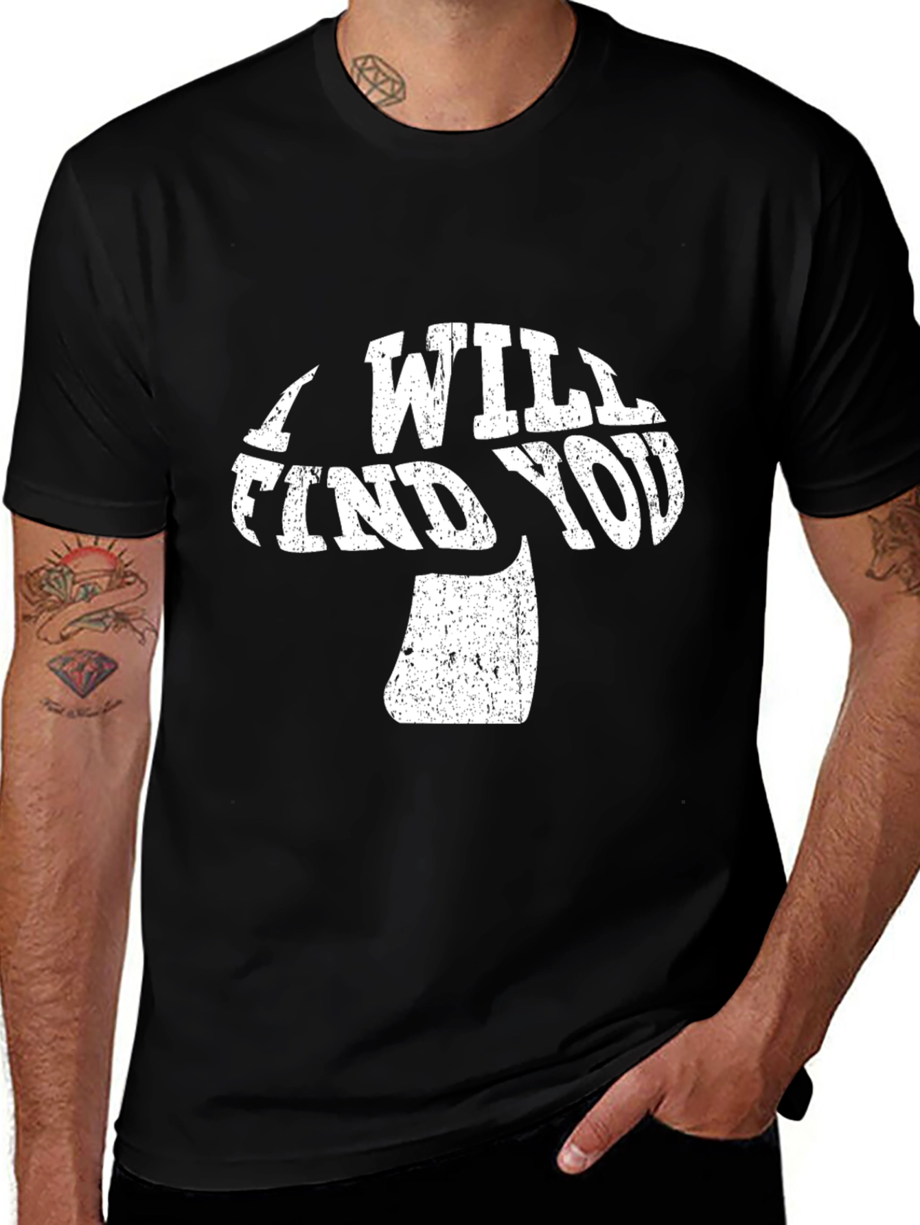 Mushroom Find You Graphic Tee - Black Cotton T-Shirt