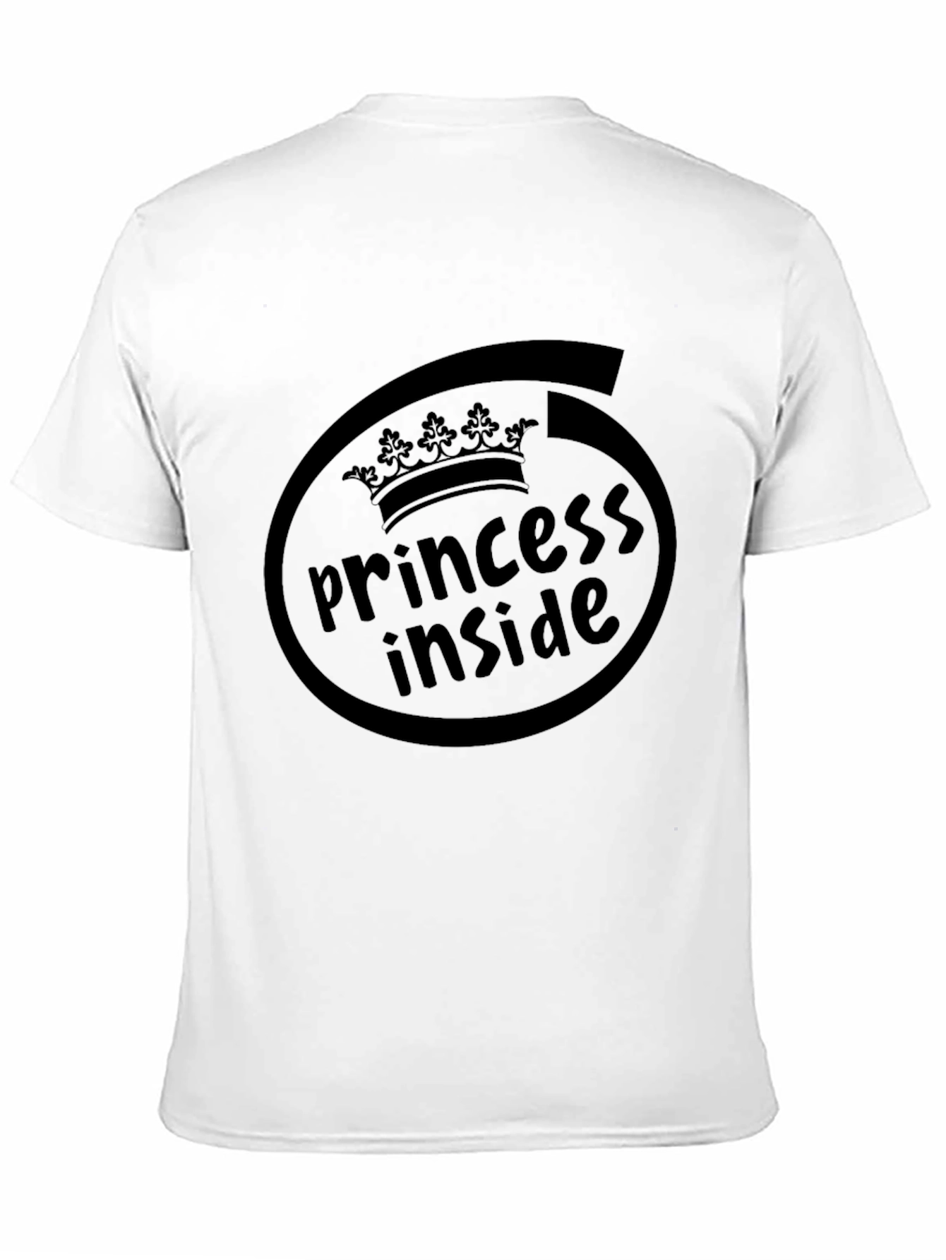Princess Inside Black Graphic T-Shirt