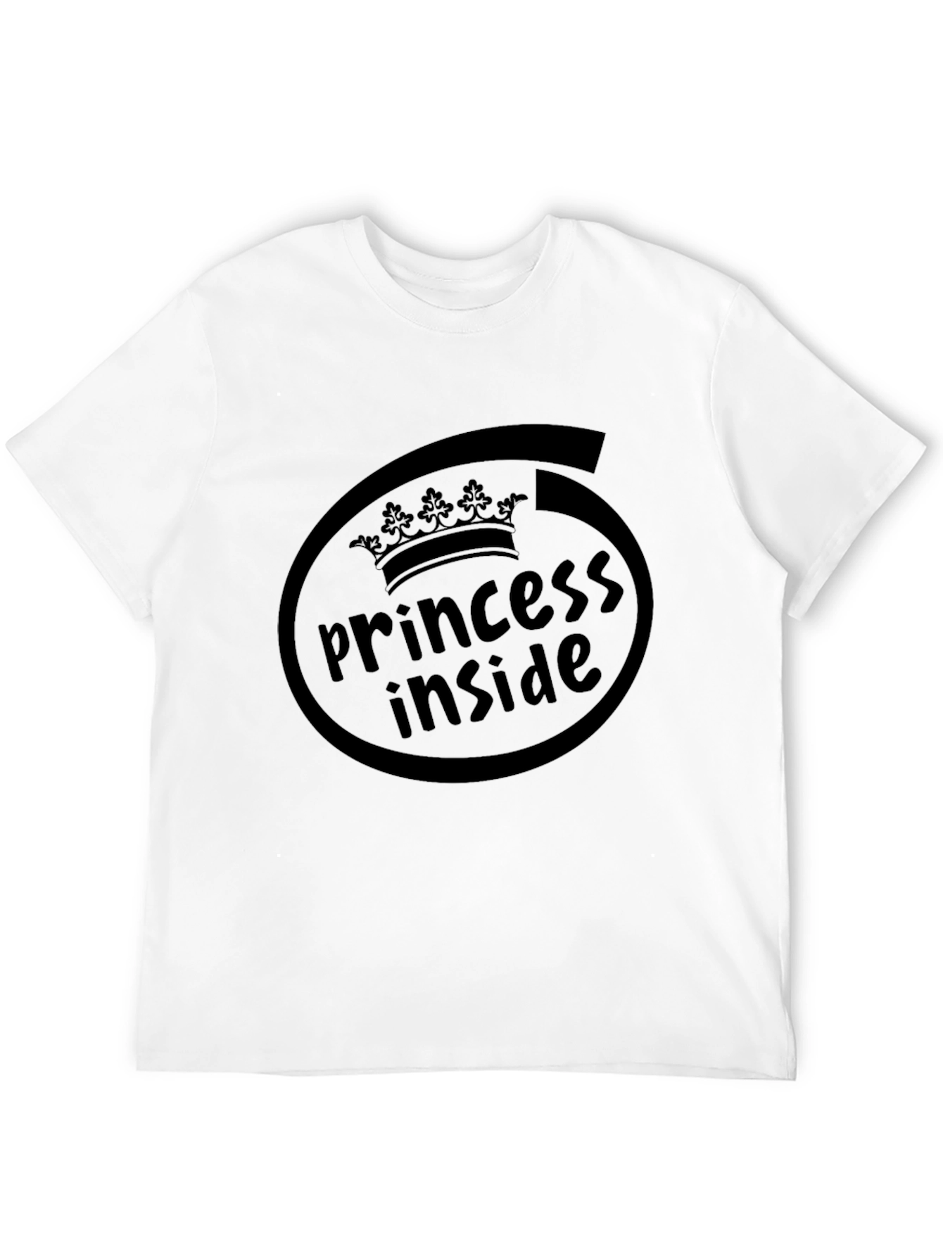 Princess Inside Black Graphic T-Shirt