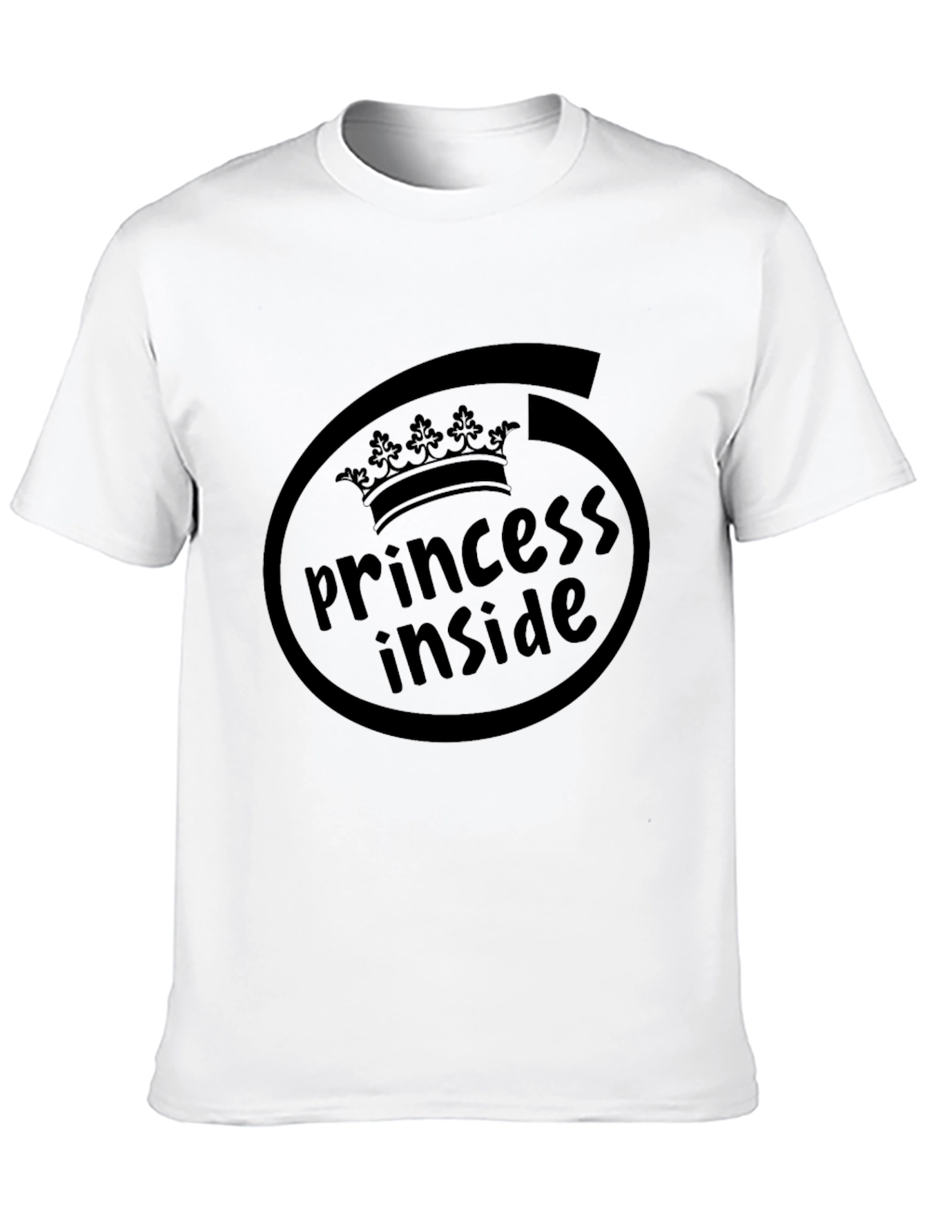 Princess Inside Black Graphic T-Shirt