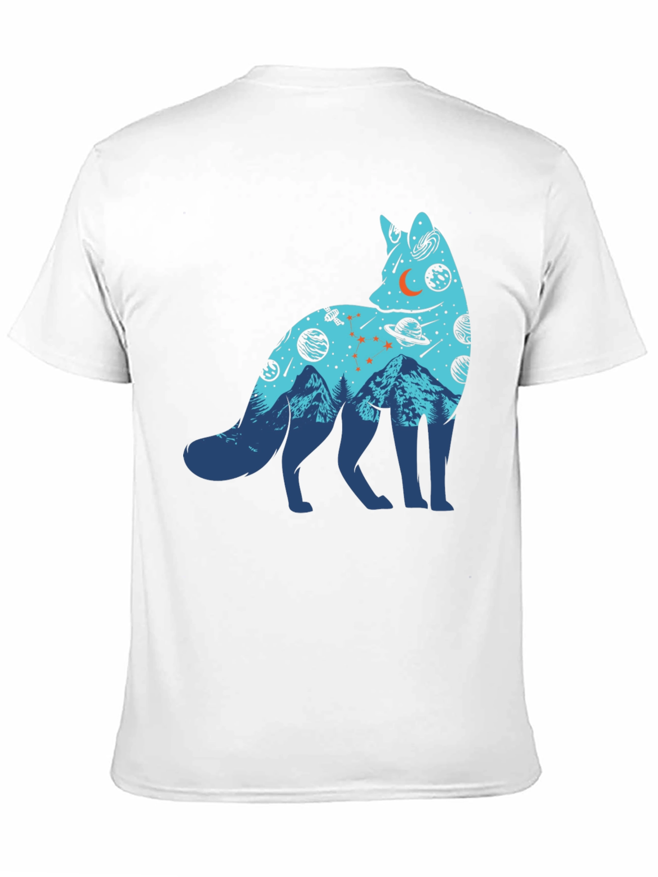 Cosmic Fox Graphic Tee - Black