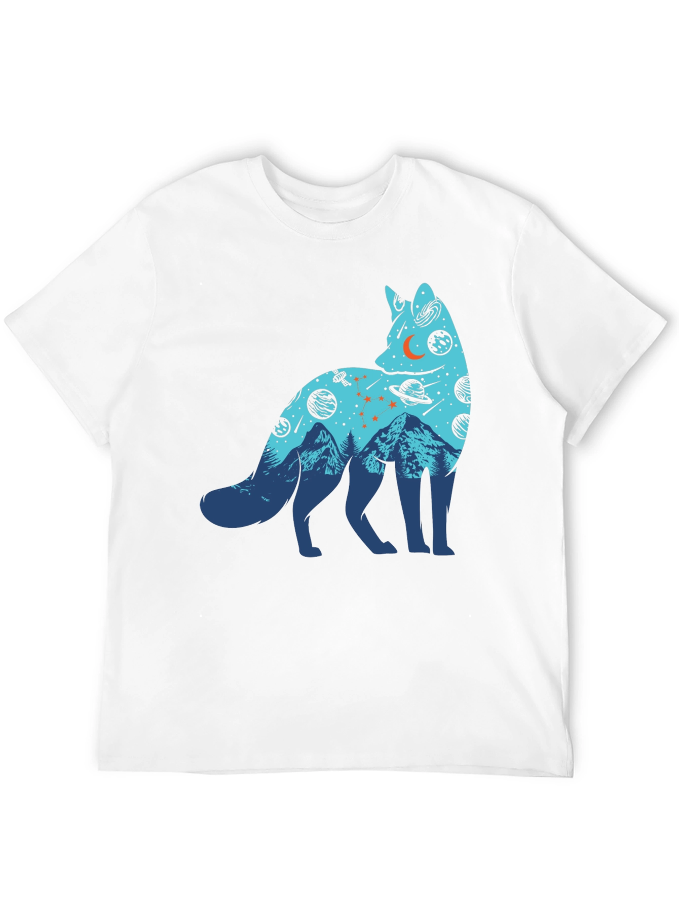 Cosmic Fox Graphic Tee - Black