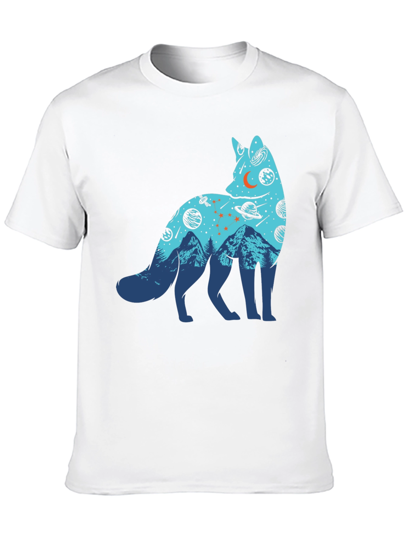 Cosmic Fox Graphic Tee - Black