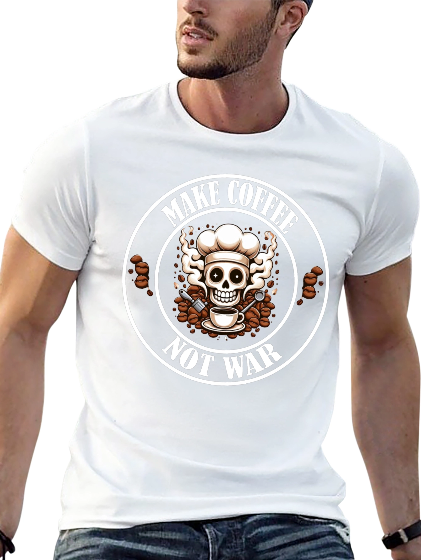 Make Coffee Not War Graphic T-Shirt