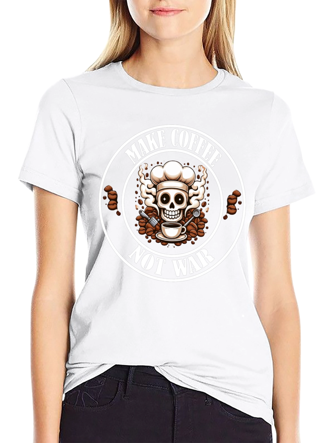 Make Coffee Not War Graphic T-Shirt