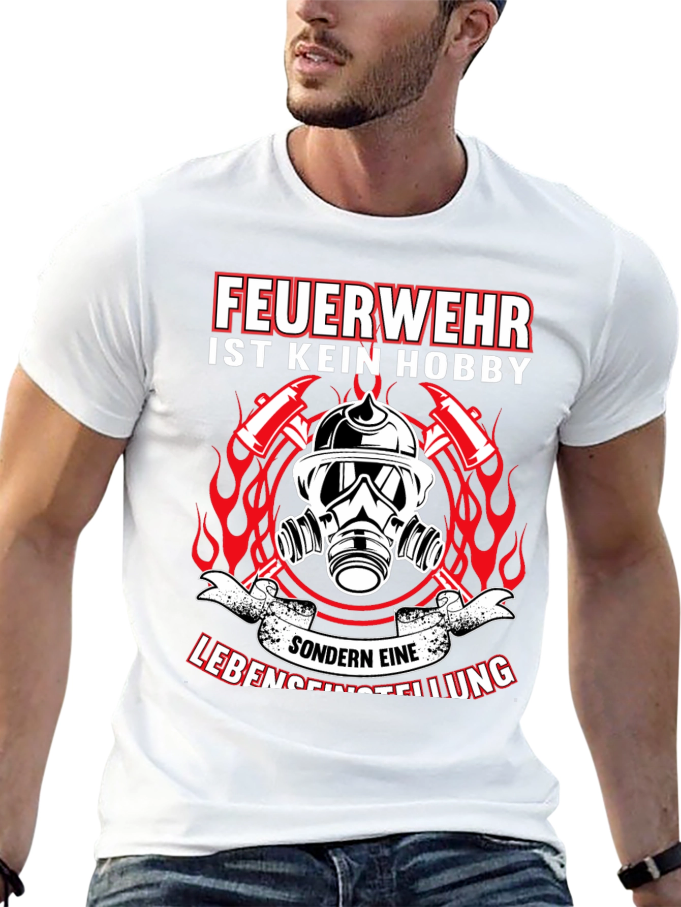 Firefighter Lifestyle T-Shirt - German Text Design