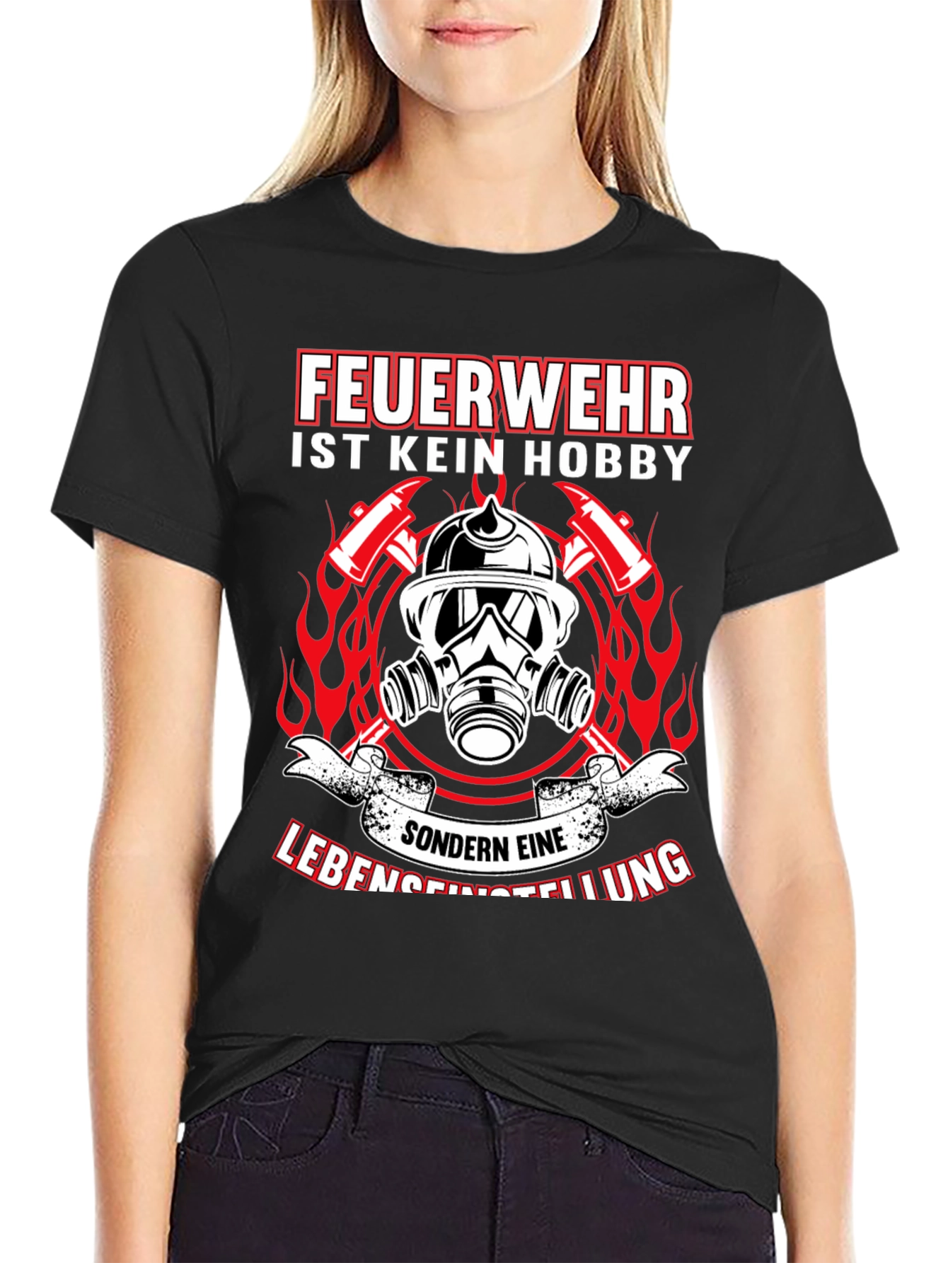 Firefighter Lifestyle T-Shirt - German Text Design