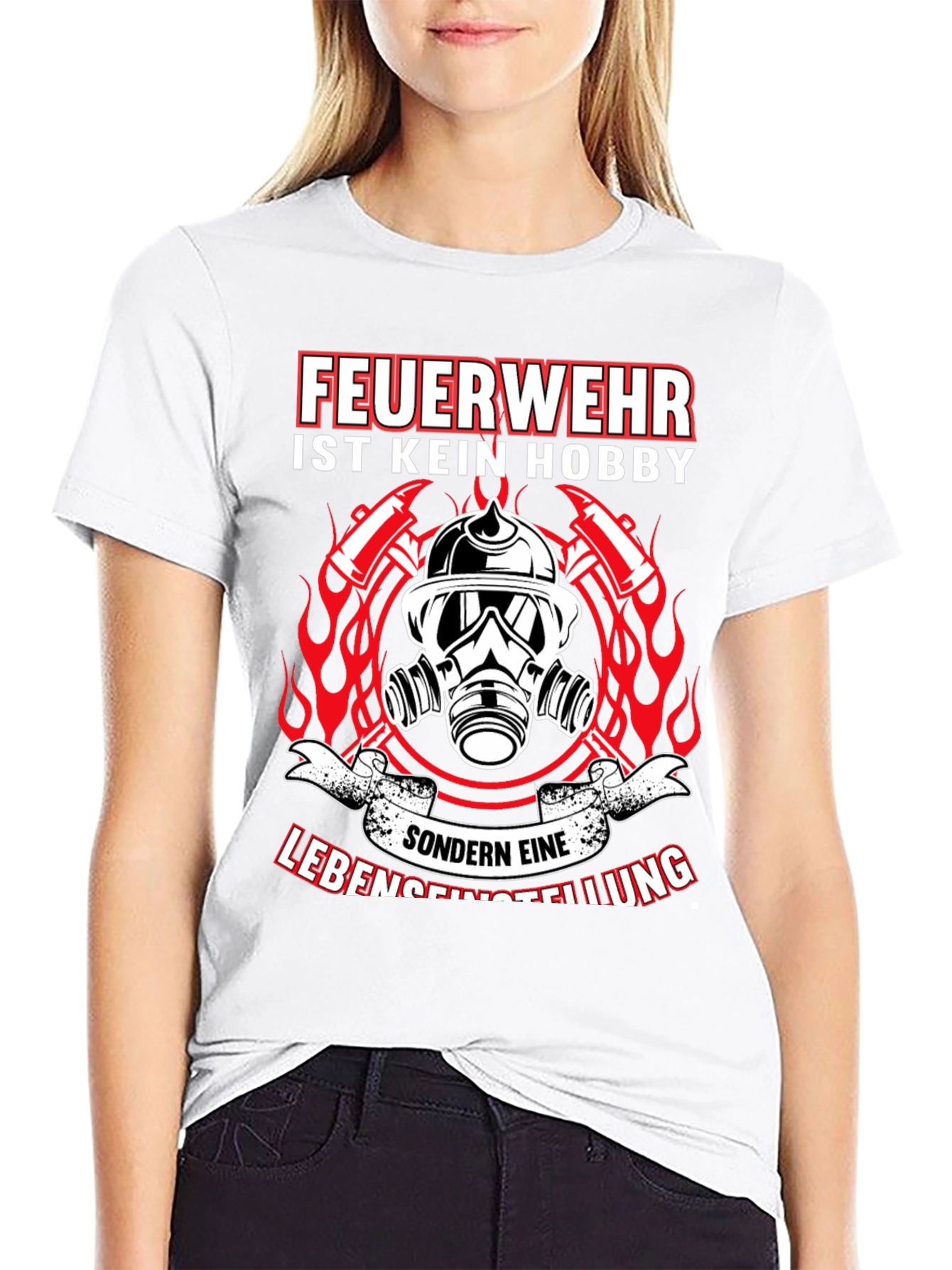 Firefighter Lifestyle T-Shirt - German Text Design
