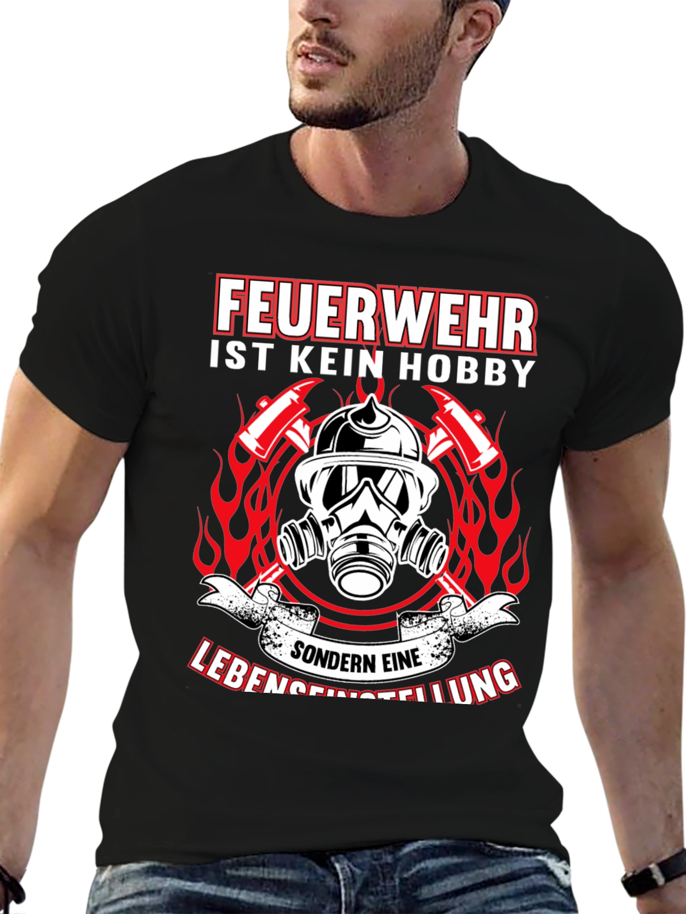 Firefighter Lifestyle T-Shirt - German Text Design