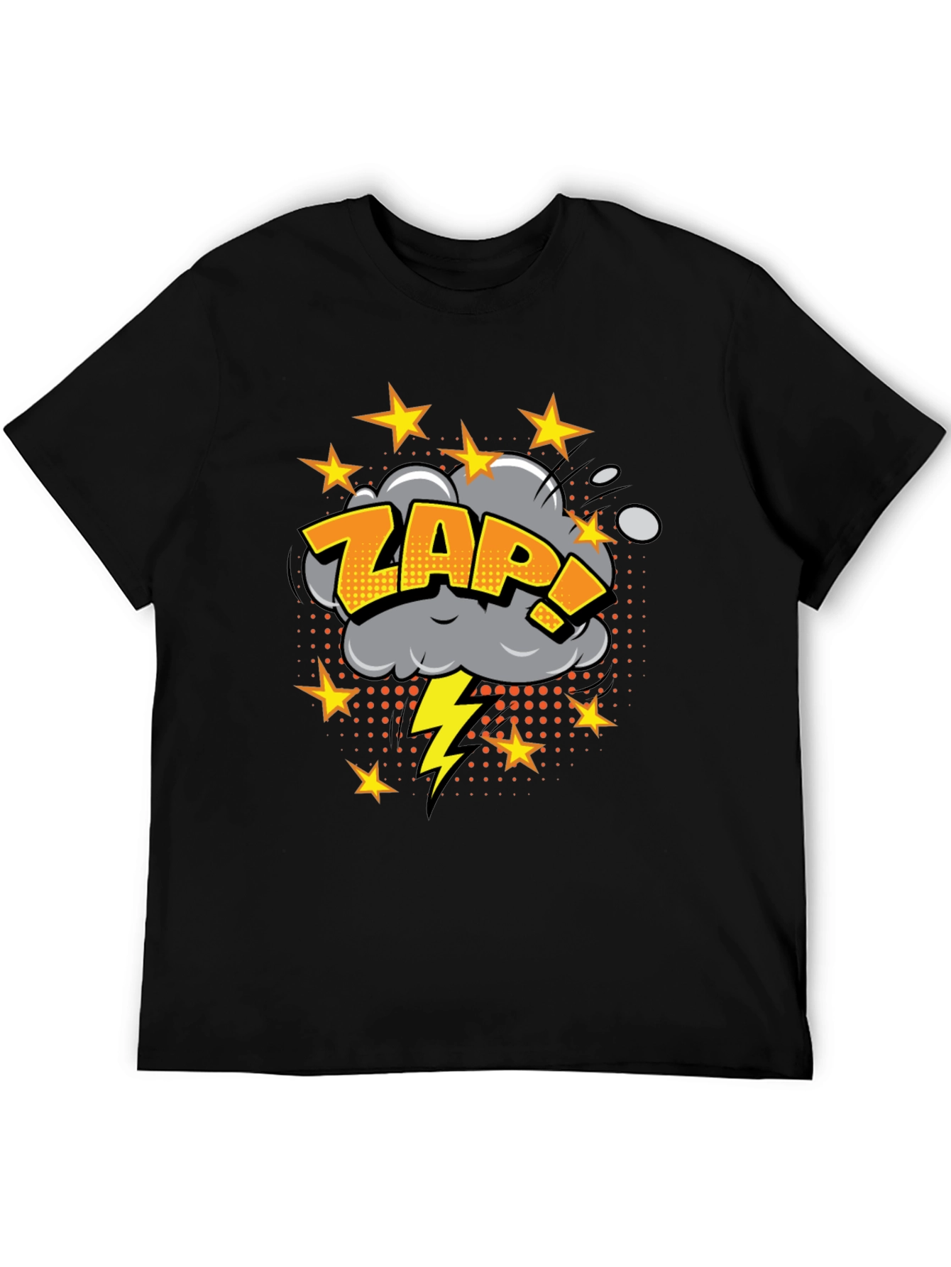Zap! Graphic Print Black T-Shirt